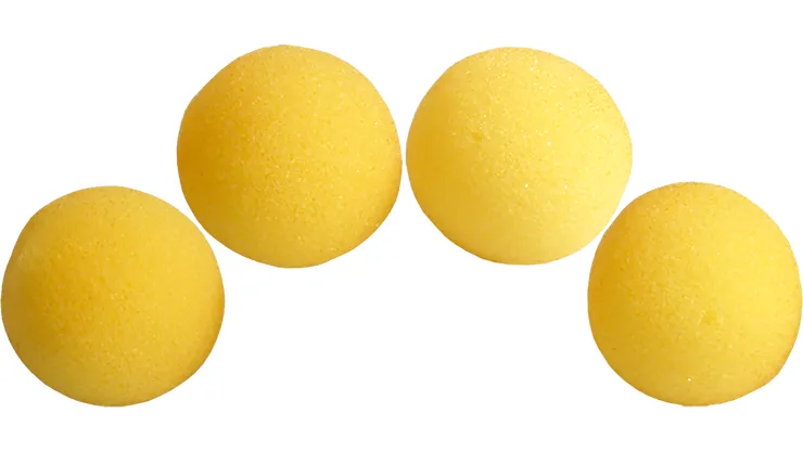 2 inch Regular Sponge Ball (Yellow) Pack of 4 from Magic