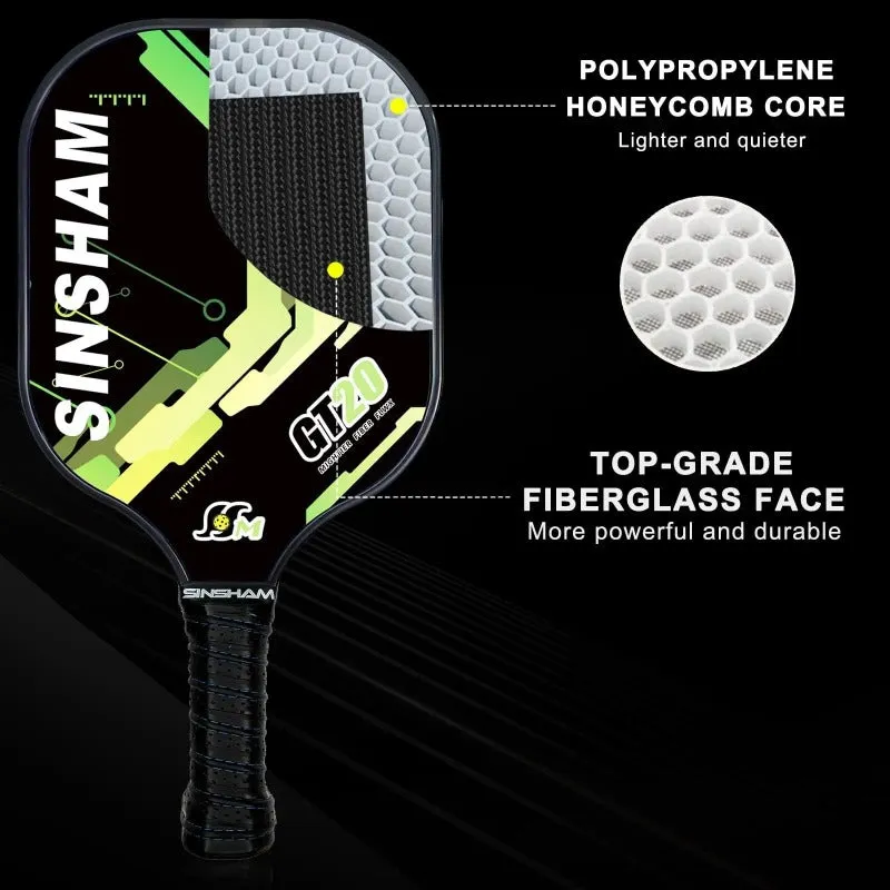 2pcs Set Graphite Carbon Fiber Pickleball Paddles Set