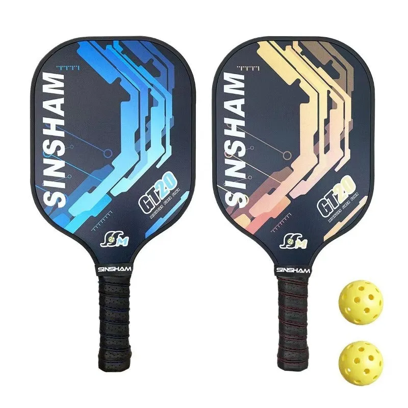 2pcs Set Graphite Carbon Fiber Pickleball Paddles Set