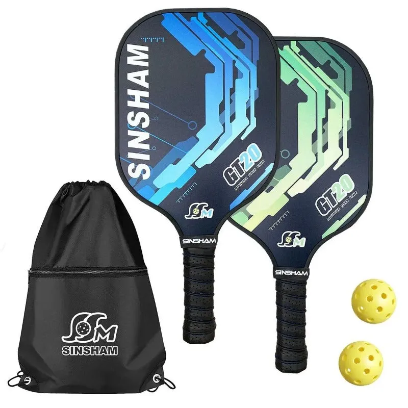 2pcs Set Graphite Carbon Fiber Pickleball Paddles Set