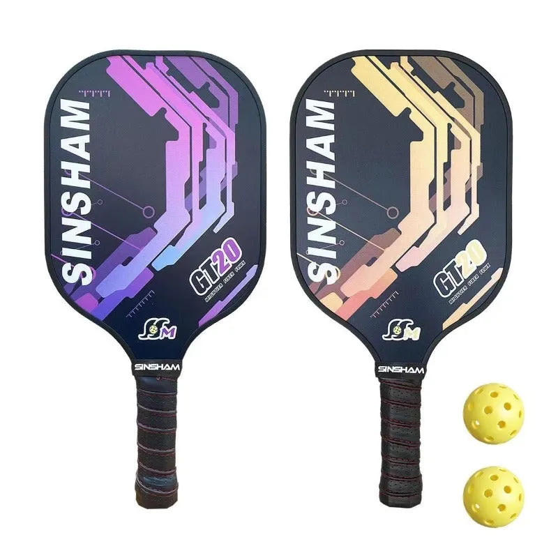 2pcs Set Graphite Carbon Fiber Pickleball Paddles Set