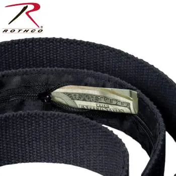 54" Travel Web Belt Wallet With Hidden Interior Compartment