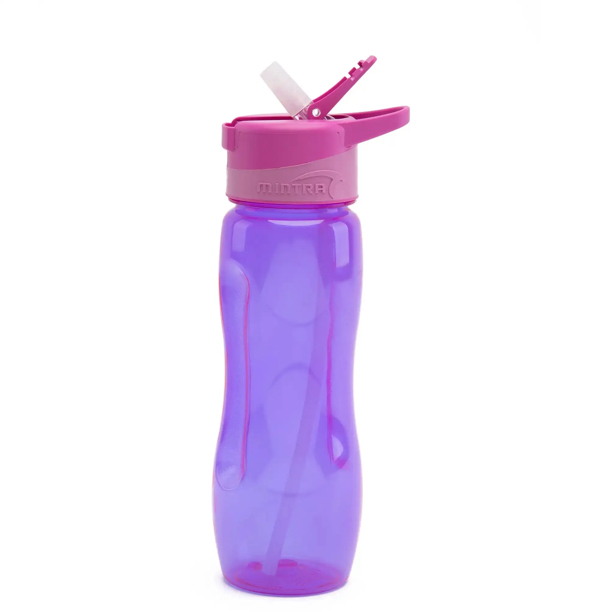 650 ml Colored Water Bottle - with Straw