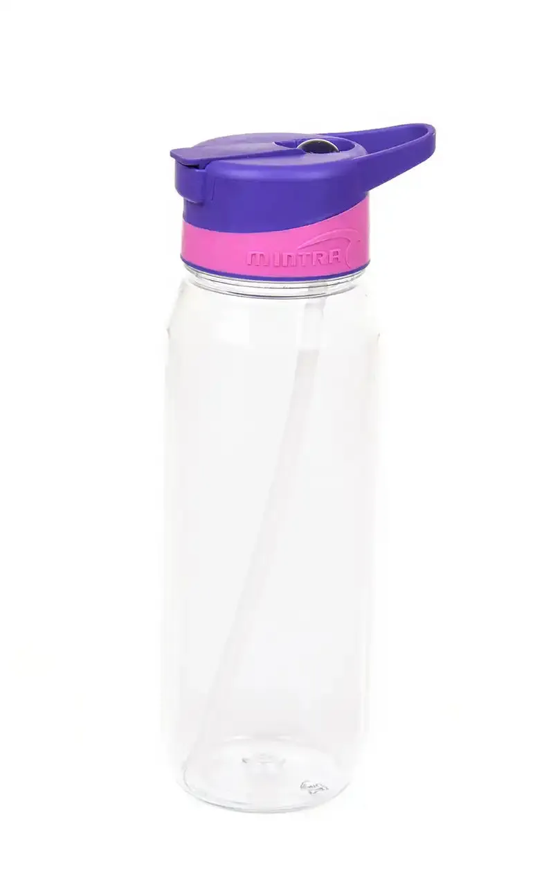 800 ml Transparent Water Bottle - with Straw