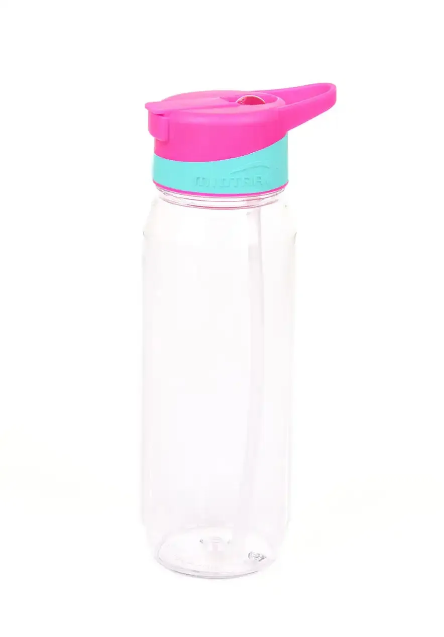 800 ml Transparent Water Bottle - with Straw