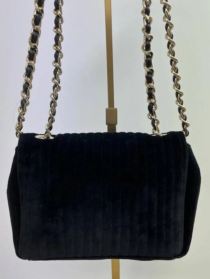 Abro S Velvet Black & Gold Cross Body Bag 028657-93 192 0010