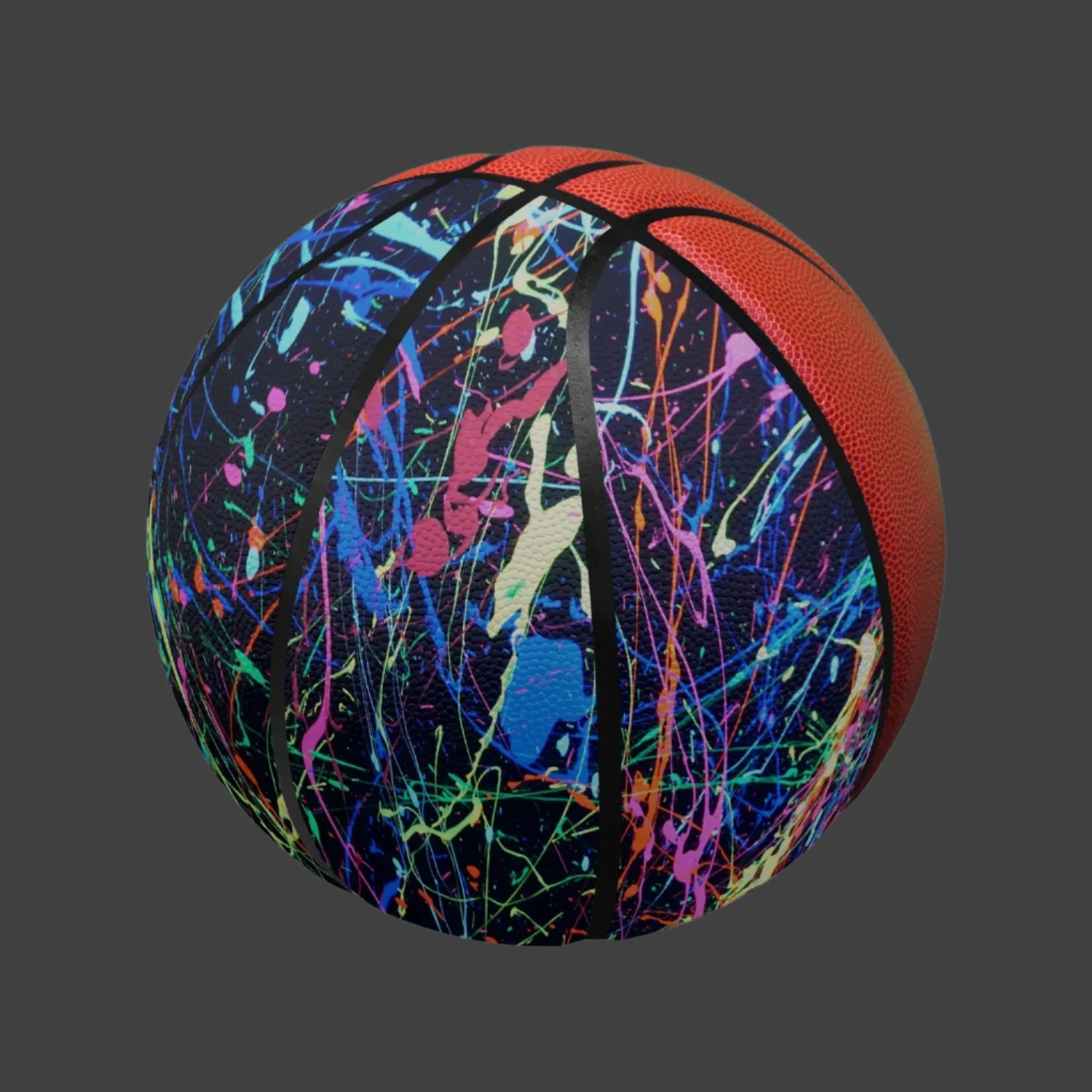 Abstract 4-Panel All Court Basketball