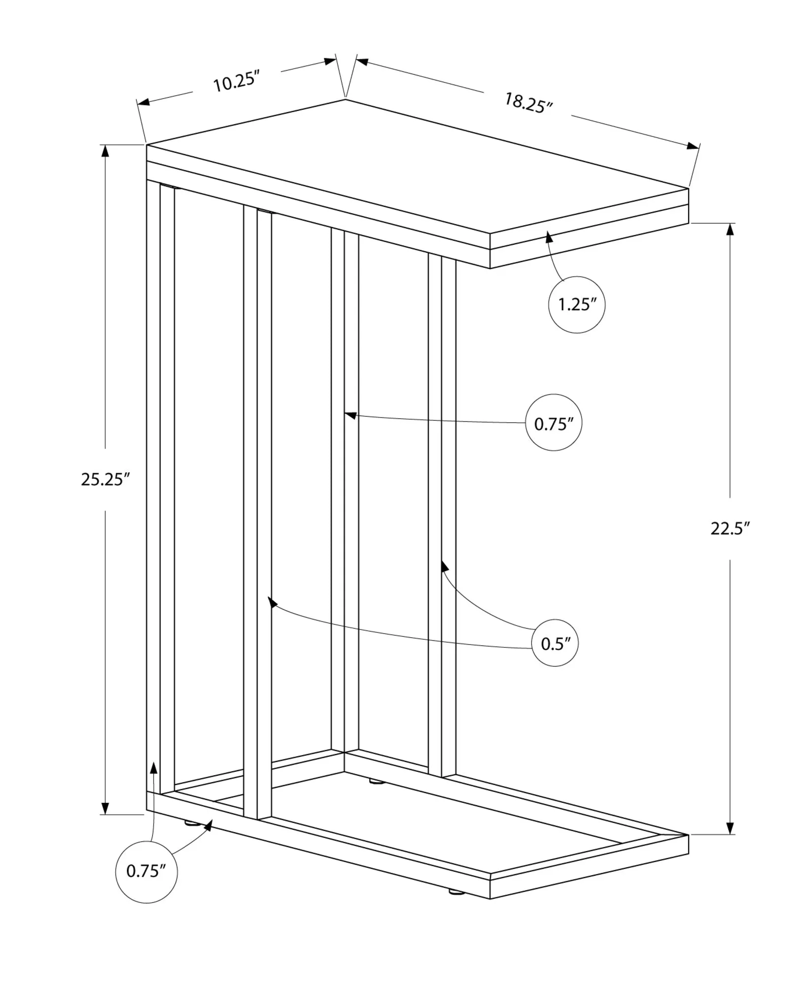 Accent Table - Grey Reclaimed Wood-Look / Black Metal