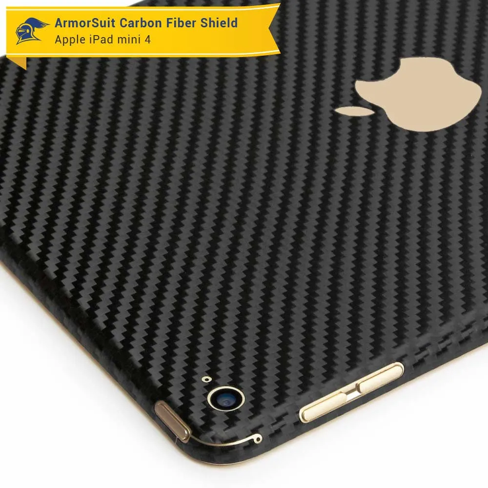 Apple iPad Mini 4 Screen Protector   Carbon Fiber Skin