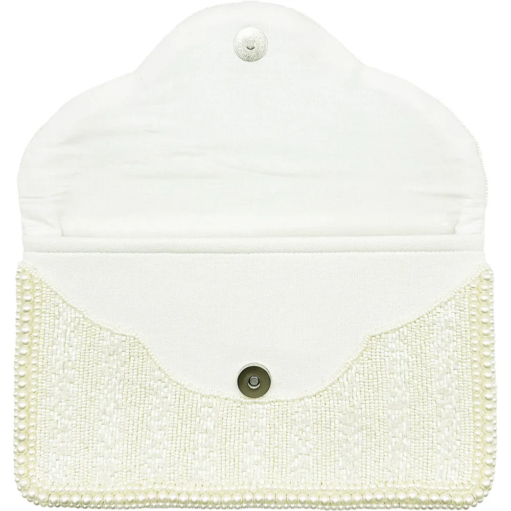 BEADED PEARL CLUTCH