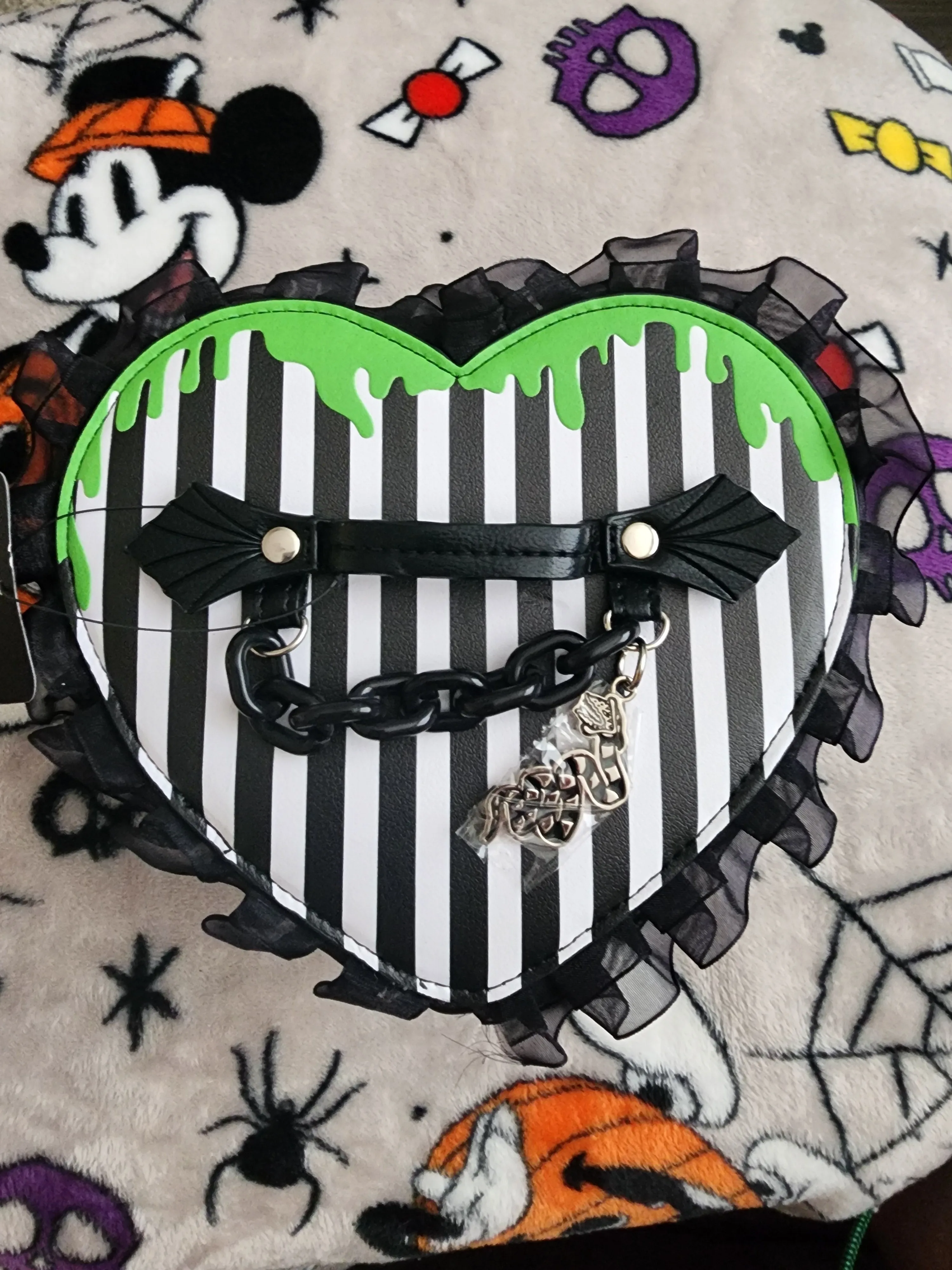 Beetlejuice Heart Shaped Make-up Bag