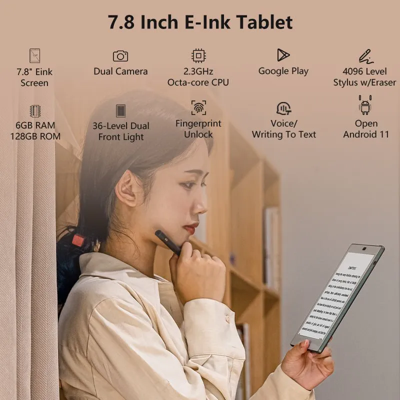 Bigme S6--7.8 inch Black and White Eink Tablet