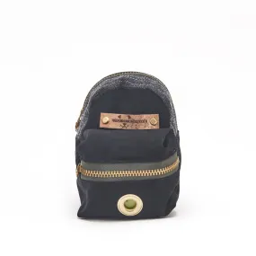 Black Twill & Denim Backpack