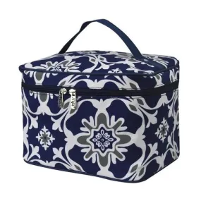 BLN983-NAVY Floral Cosmetic Case