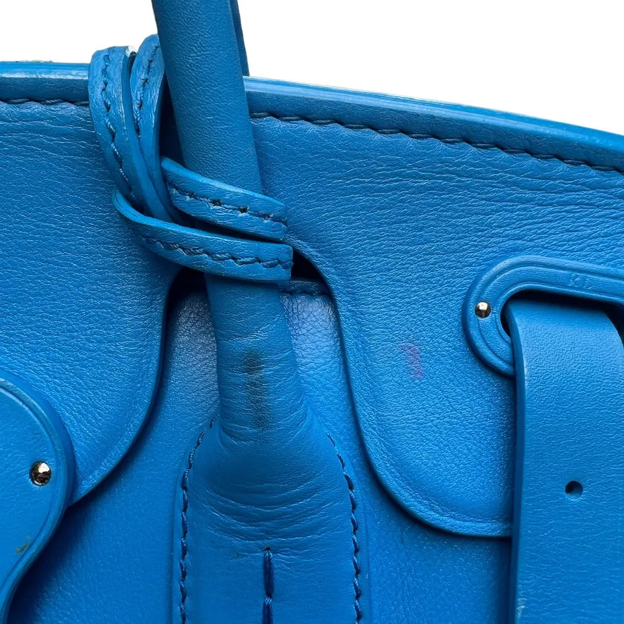 Blue Leather Ricky Handbag