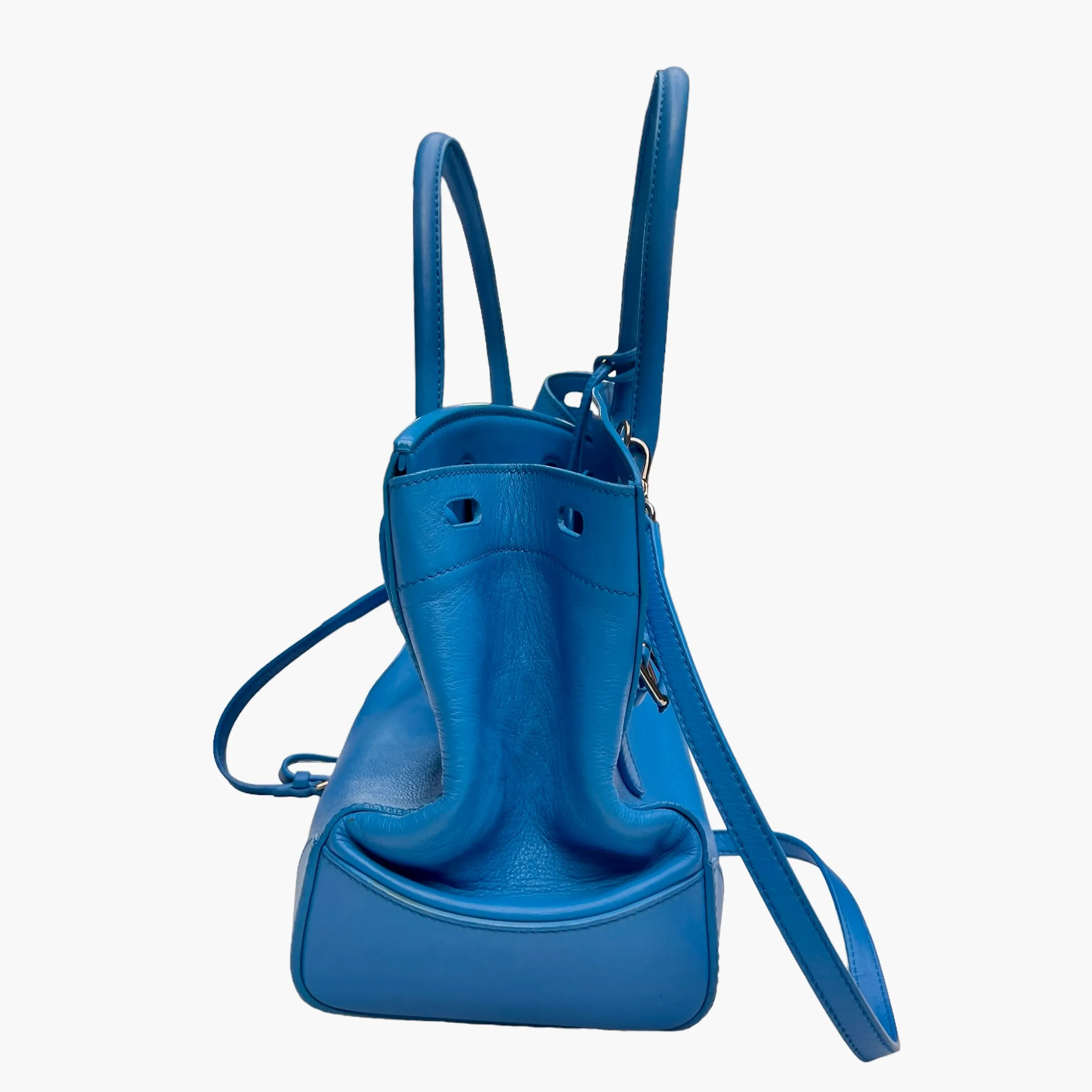 Blue Leather Ricky Handbag