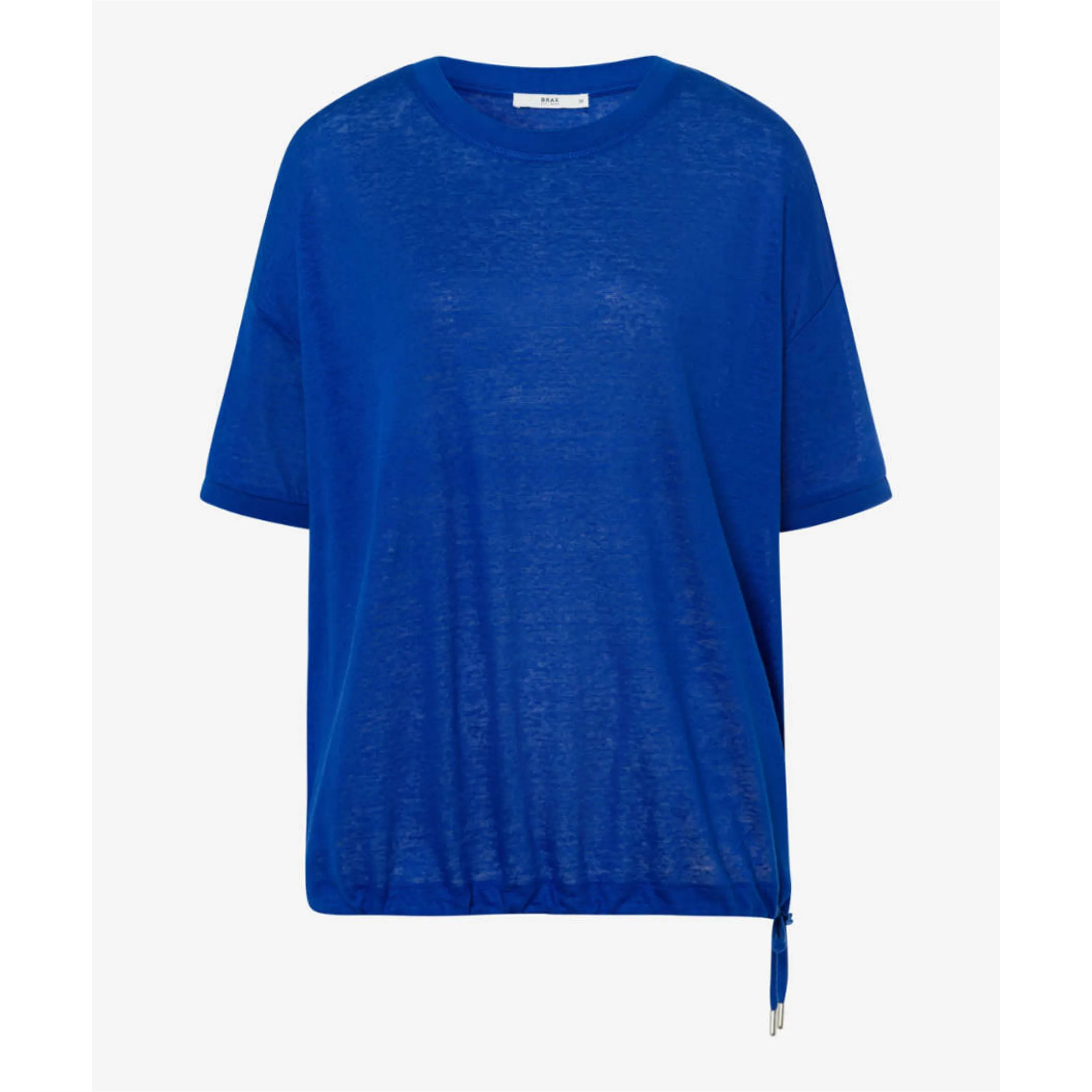 Brax Candice Pure Linen T-Shirt Inked Blue 34-7258