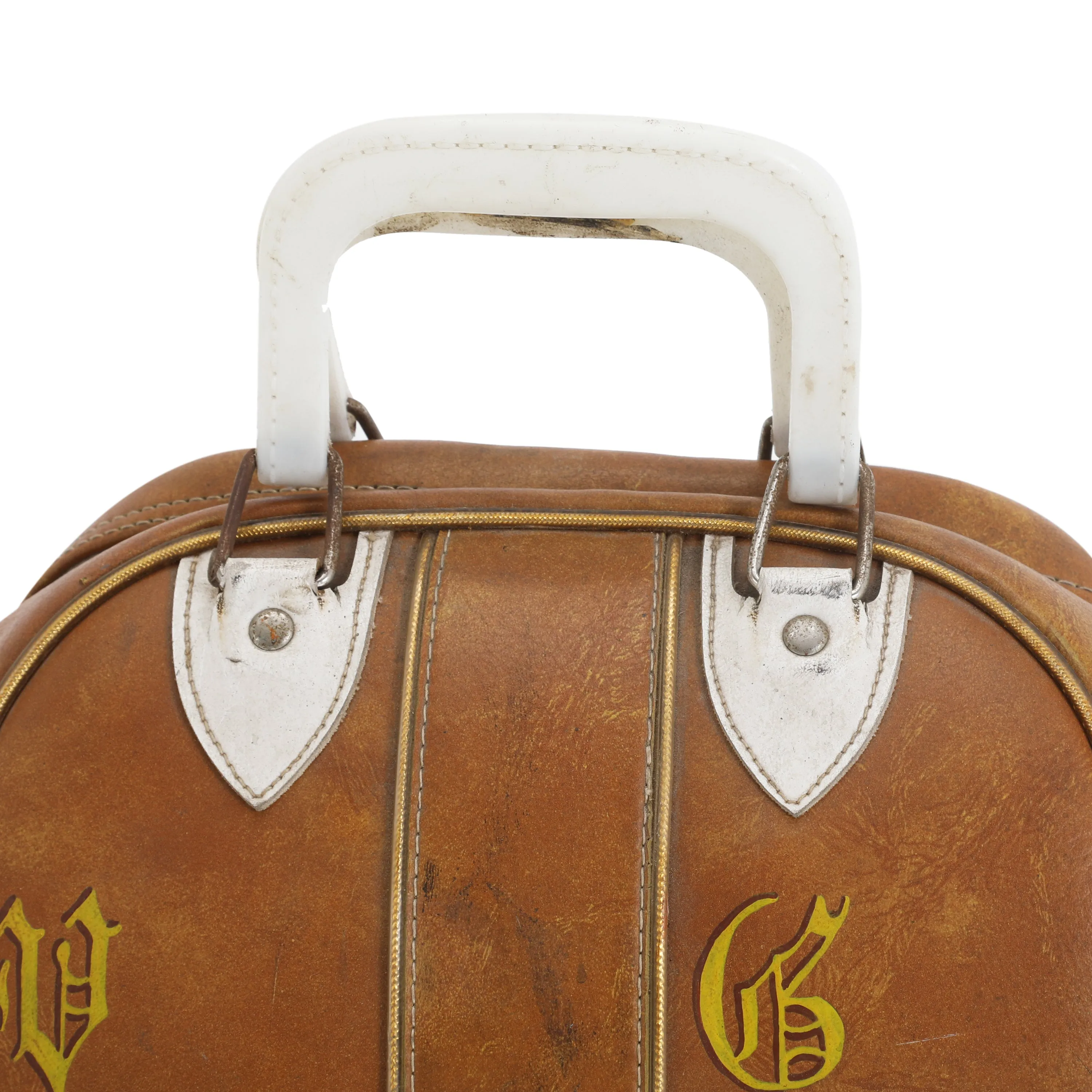 Brown Leather Bowling Bag