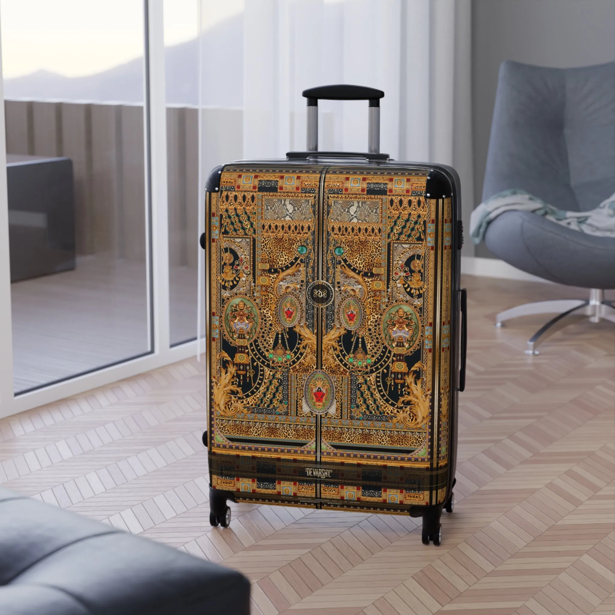 Call Of the Wild Suitcase 3 Sizes Carry-on Suitcase Animal Print Luggage Hard Shell Suitcase | D20114B