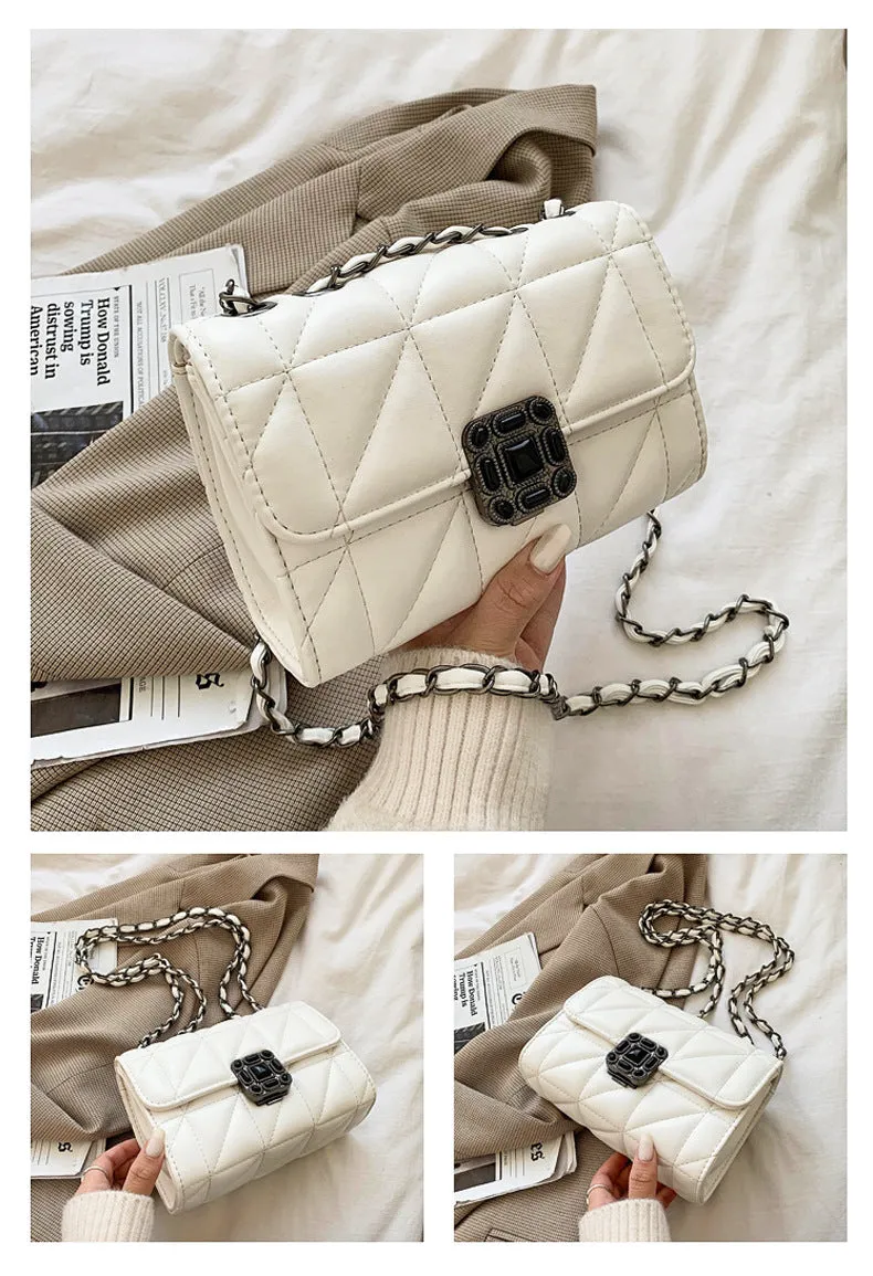 celebrity small fragrant style rhombus chain bag new women's bag ins women's bag single shoulder crossbody bag