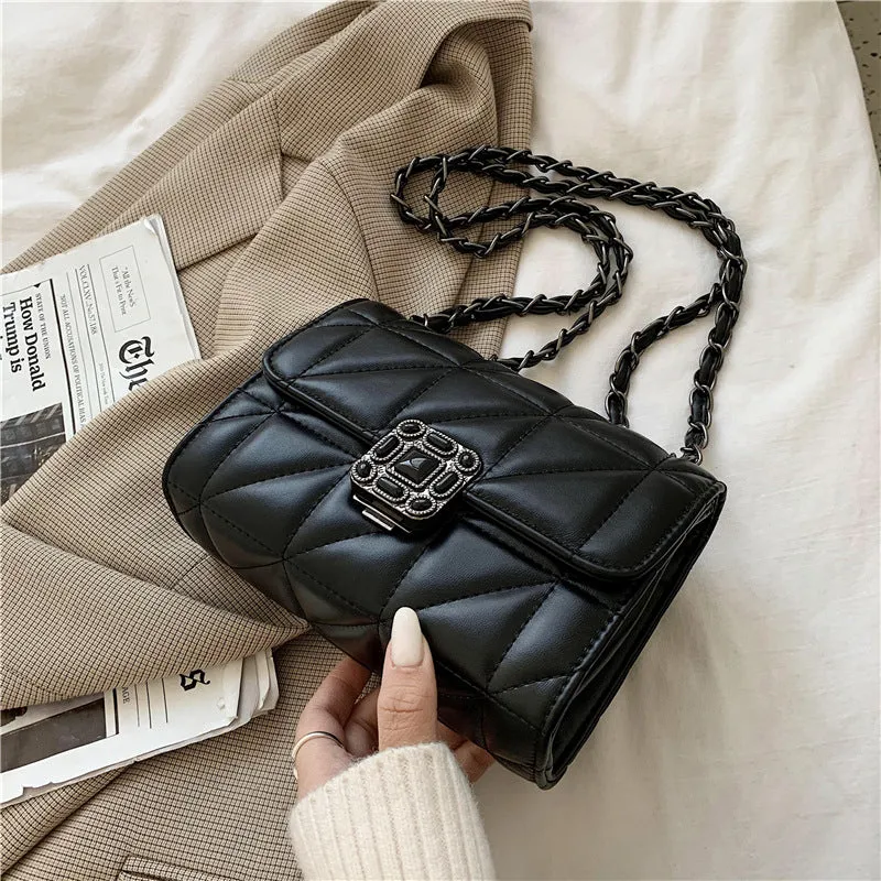 celebrity small fragrant style rhombus chain bag new women's bag ins women's bag single shoulder crossbody bag