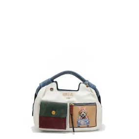 COLORBLOCK TOP HANDLE HANDBAG