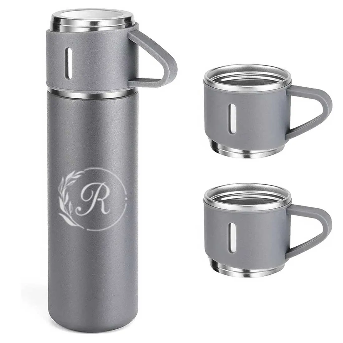 Customised Thermos Bottle With Cups Set for Travel Outdoor