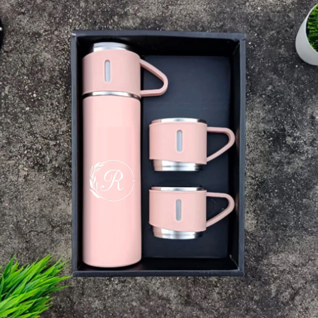 Customised Thermos Bottle With Cups Set for Travel Outdoor