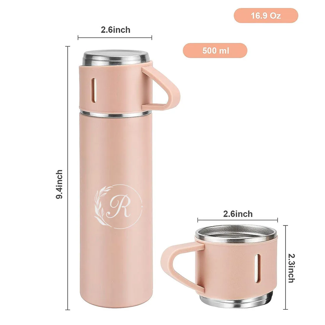 Customised Thermos Bottle With Cups Set for Travel Outdoor