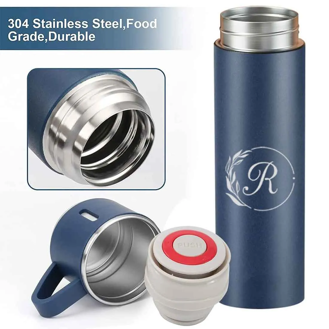 Customised Thermos Bottle With Cups Set for Travel Outdoor