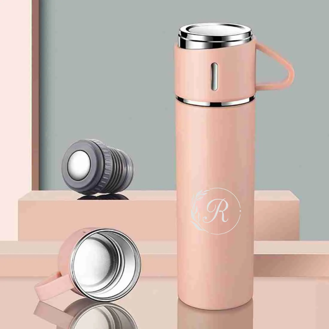 Customised Thermos Bottle With Cups Set for Travel Outdoor