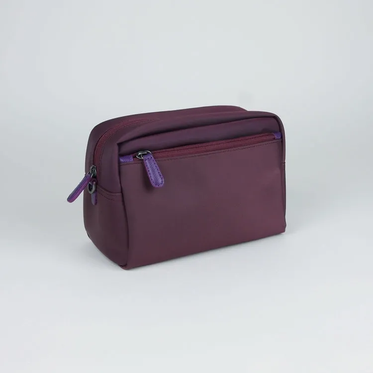 Cute Purple NYLON Womens Toiletry Shoulder Bag Travel Toiletry Organizer Clutch for Women