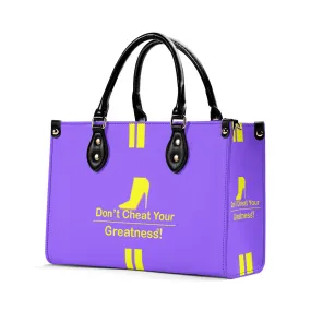 DCYG Yellow Red Bottoms & Purple Multiple Sizes Upgraded Luxury Women PU Leather Handbag