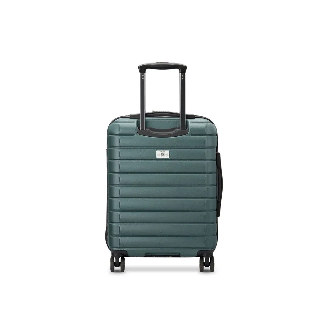 Delsey Suitcase Shadow 5.0 55Cm Slim 4 Double Wheels Cabin Trolley Case Green