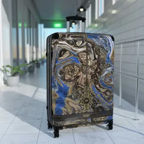 Deluge II Hard Shell Suitcase 3 Sizes Carry-on Suitcase Pour Painting Luggage Travel Suitcase | D20117B