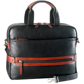 Derek Alexander Leather Ladies' Briefcase Top Zip Compartment with 2 Drop Pockets