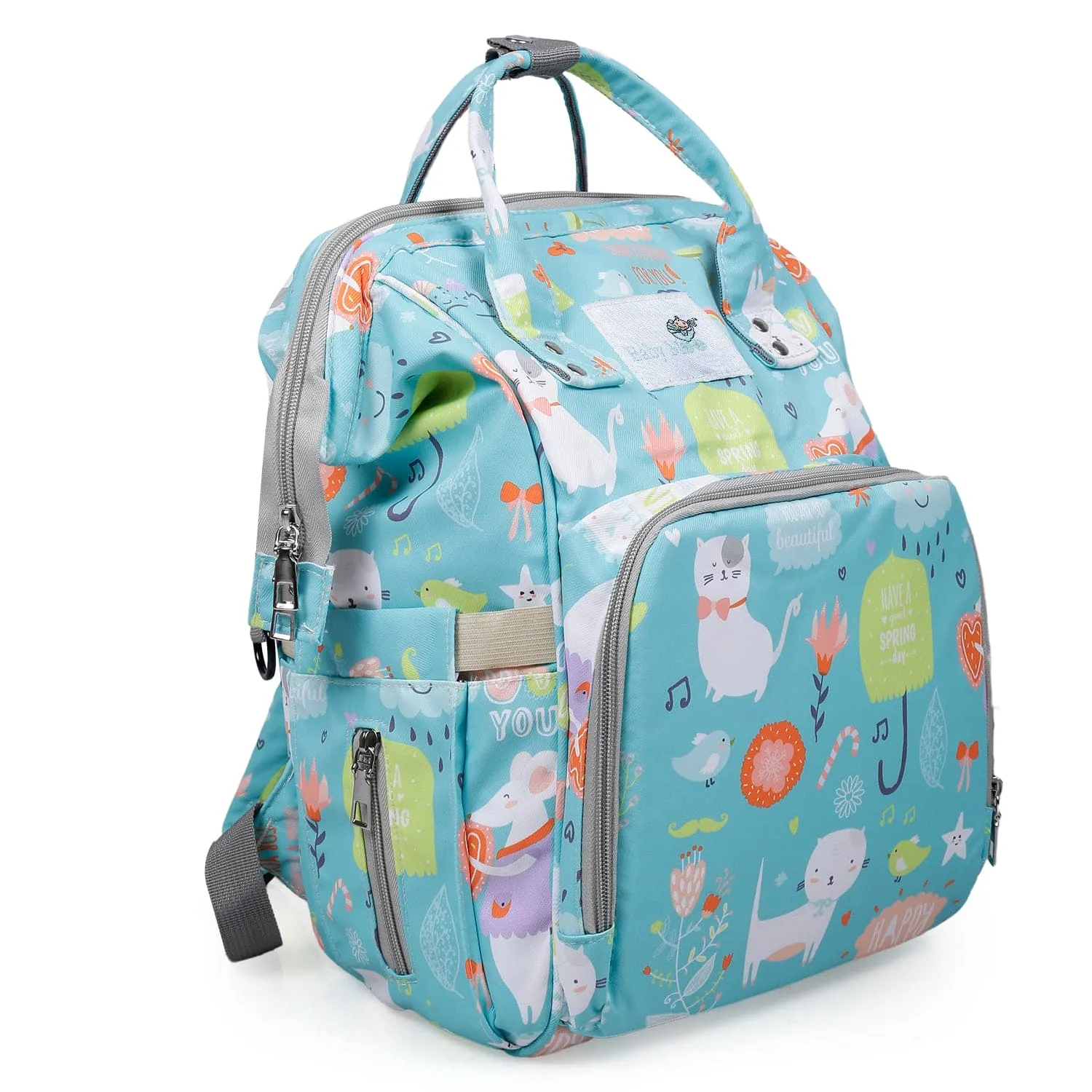 Diaper Bag 
Maternity Backpack Spring In The Garden Blue