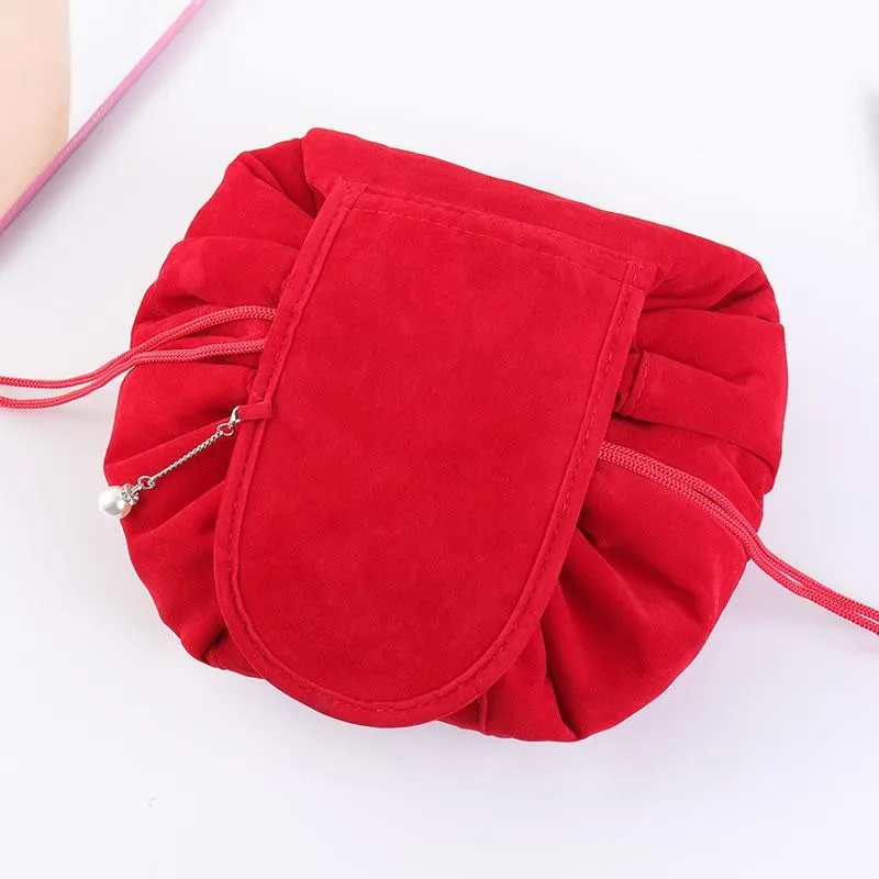 Drawstring Velvet Cosmetic Bag