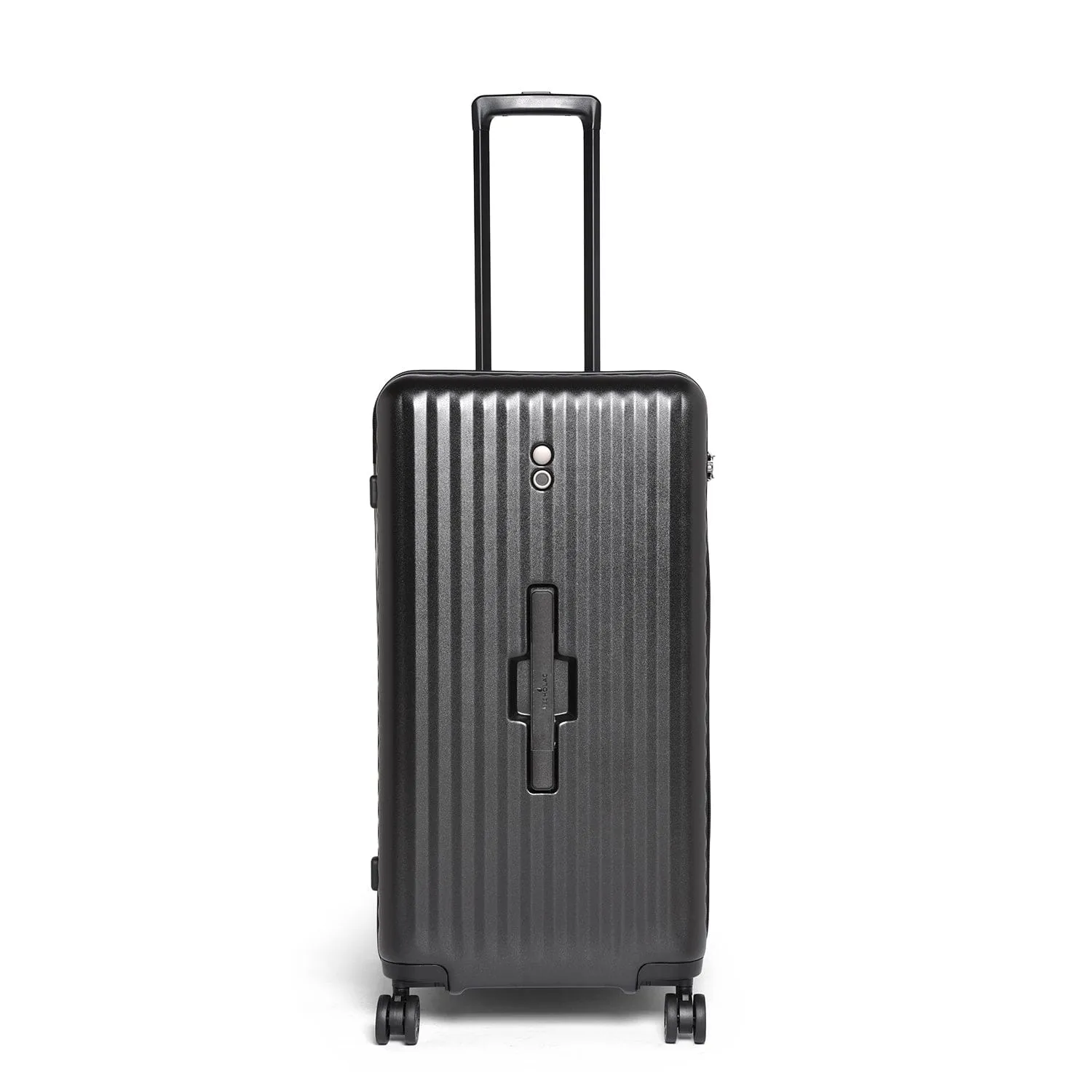 Echolac Celestra 75cm Hardcase Non-Expandable 4 Double Wheel Check-In Luggage Trolley Black - PC183K