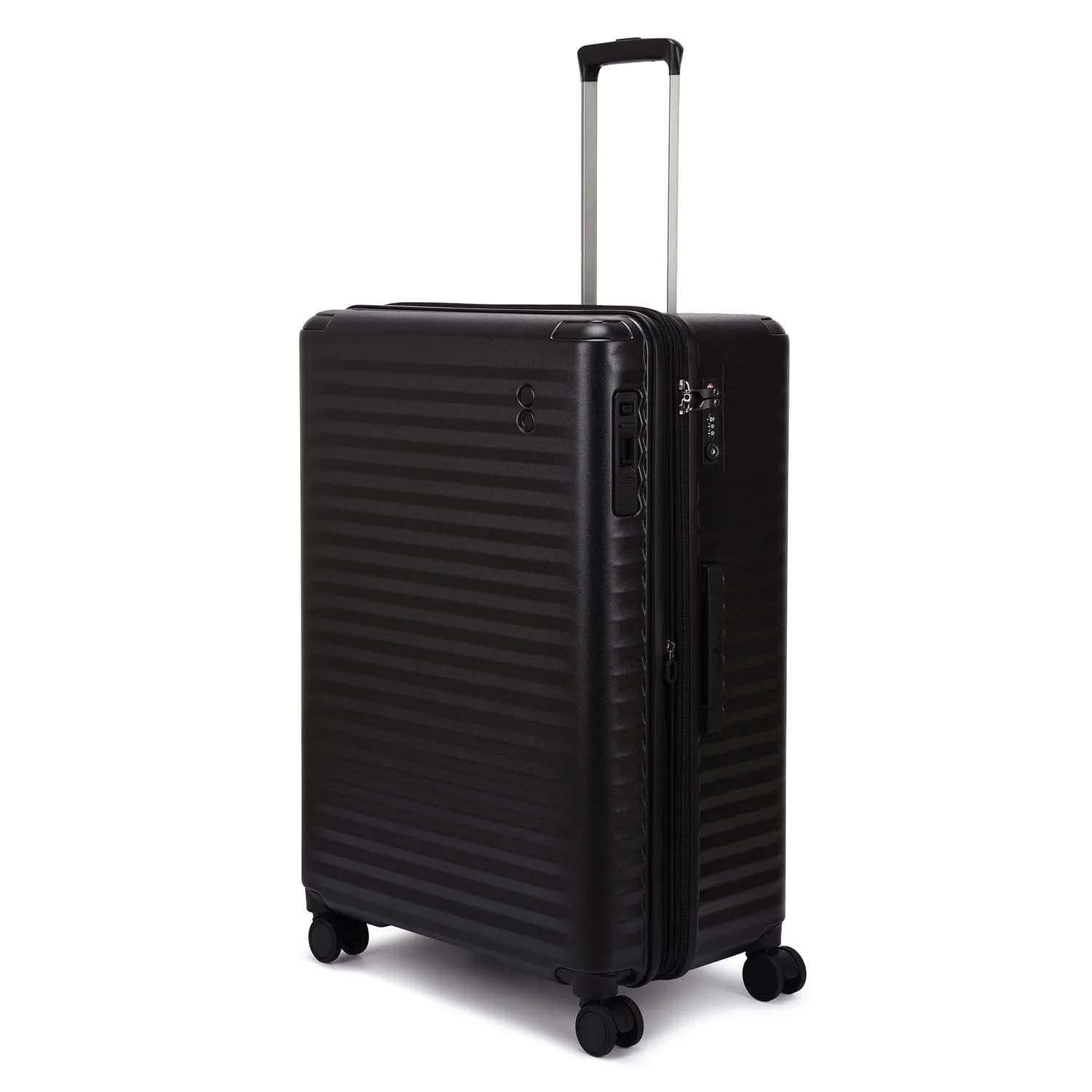 Echolac Celestra 76.5cm Hardcase Expandable 4 Double Wheel Check-In Luggage Trolley Black - PC183XA BLACK 28