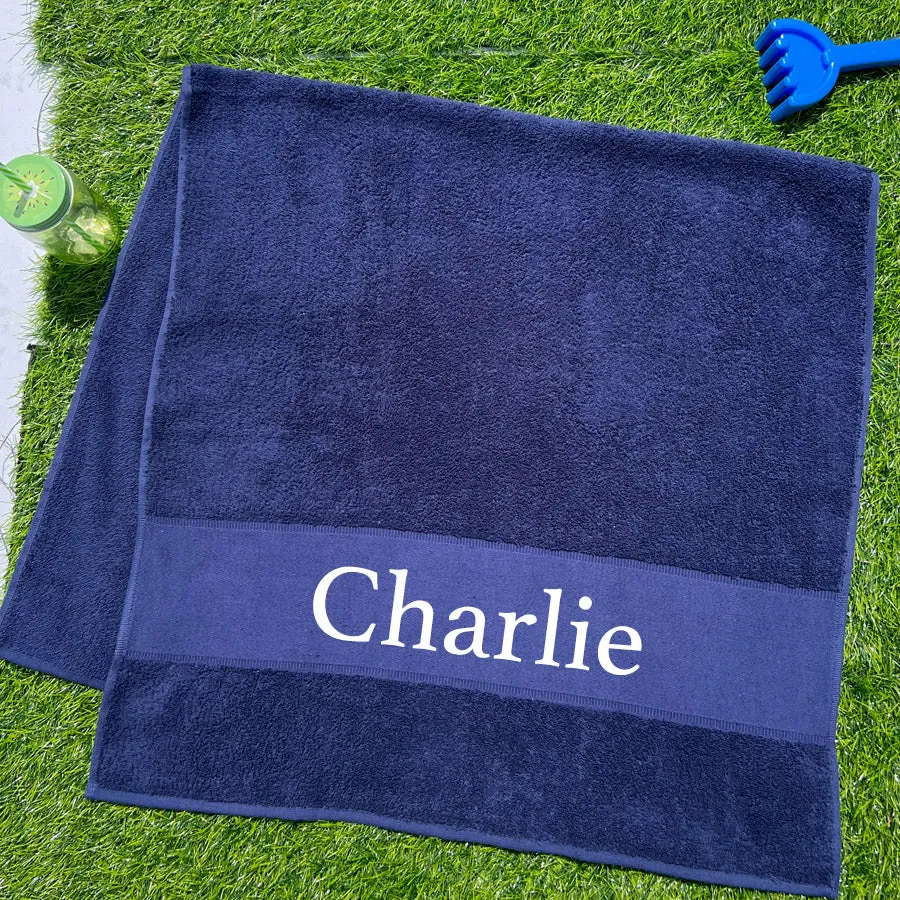 Essentials Name Beach & Bath Towel