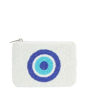 EVIL EYE BEADED COIN BAG