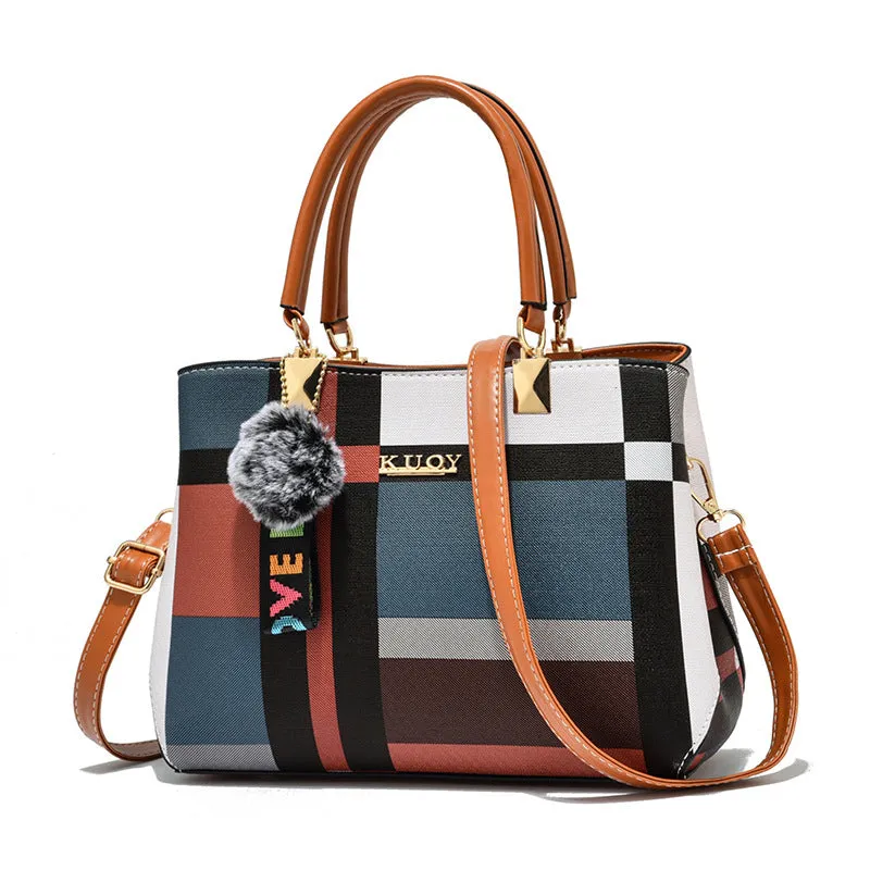 Fashionable contrasting cross-body bags shopping and commuting women's bags