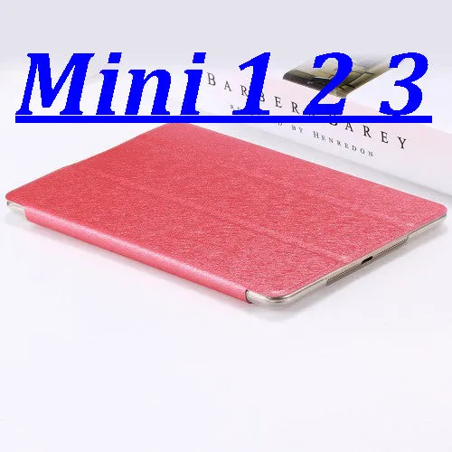 FLOVEME Luxury Leather Case For iPad Mini 1 2 3 4 Case Slim Clear Transparent Smart Back Cover for iPad Mini 1 2 3 4 Protector