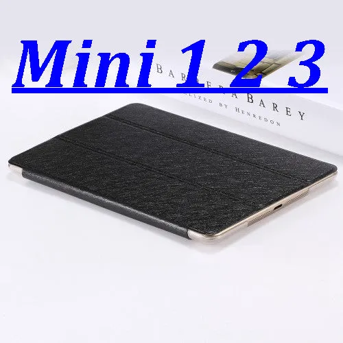 FLOVEME Luxury Leather Case For iPad Mini 1 2 3 4 Case Slim Clear Transparent Smart Back Cover for iPad Mini 1 2 3 4 Protector