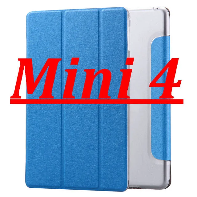 FLOVEME Luxury Leather Case For iPad Mini 1 2 3 4 Case Slim Clear Transparent Smart Back Cover for iPad Mini 1 2 3 4 Protector