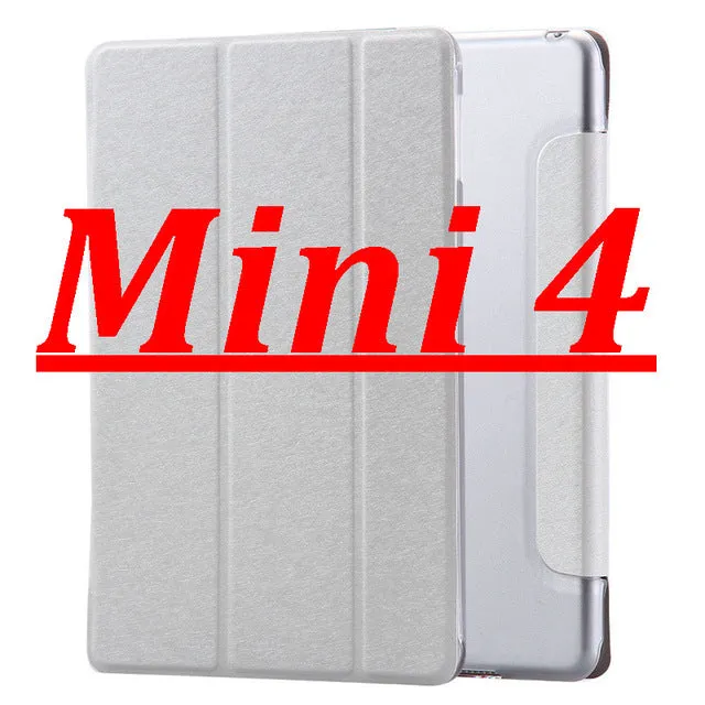 FLOVEME Luxury Leather Case For iPad Mini 1 2 3 4 Case Slim Clear Transparent Smart Back Cover for iPad Mini 1 2 3 4 Protector