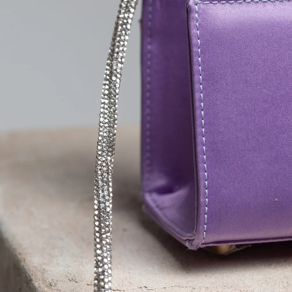 FOLKLORE - MINI LOOP BAG IN RASO NAPOLES LAVENDER