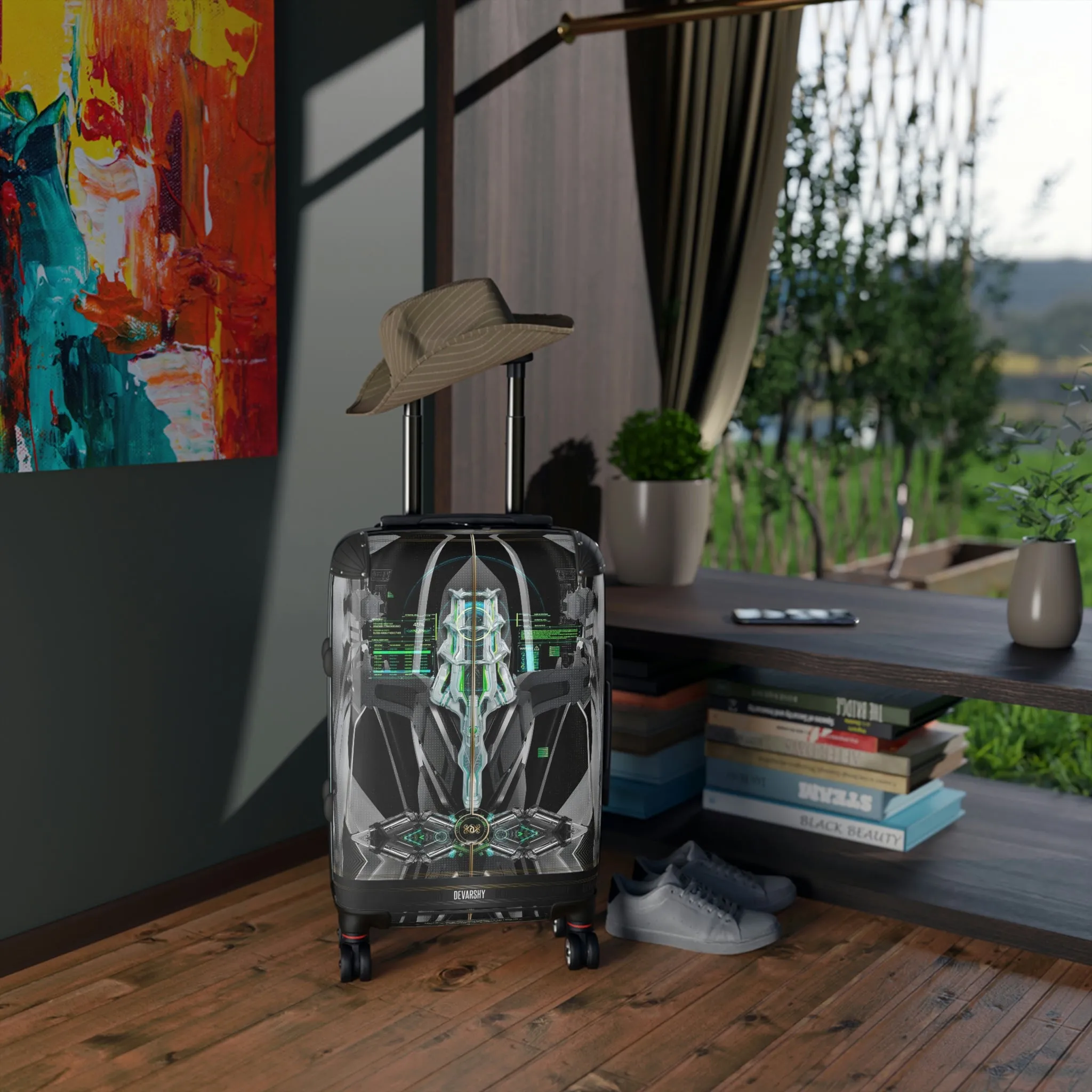 Futuristic Design Suitcase 3 Sizes Carry-on Suitcase Time Travel Luggage Hard Shell Suitcase  | 900030