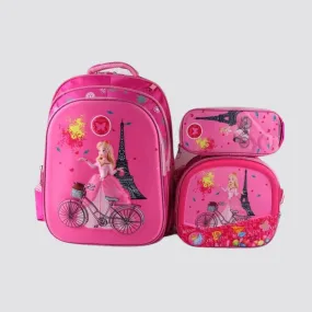 G172 Pink Paris 3-Piece Backpack Set